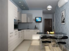 Дизайн серой кухни 8 квадратных метров 