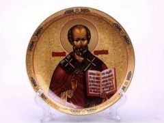 Декоративная тарелка на стену Николай угодник